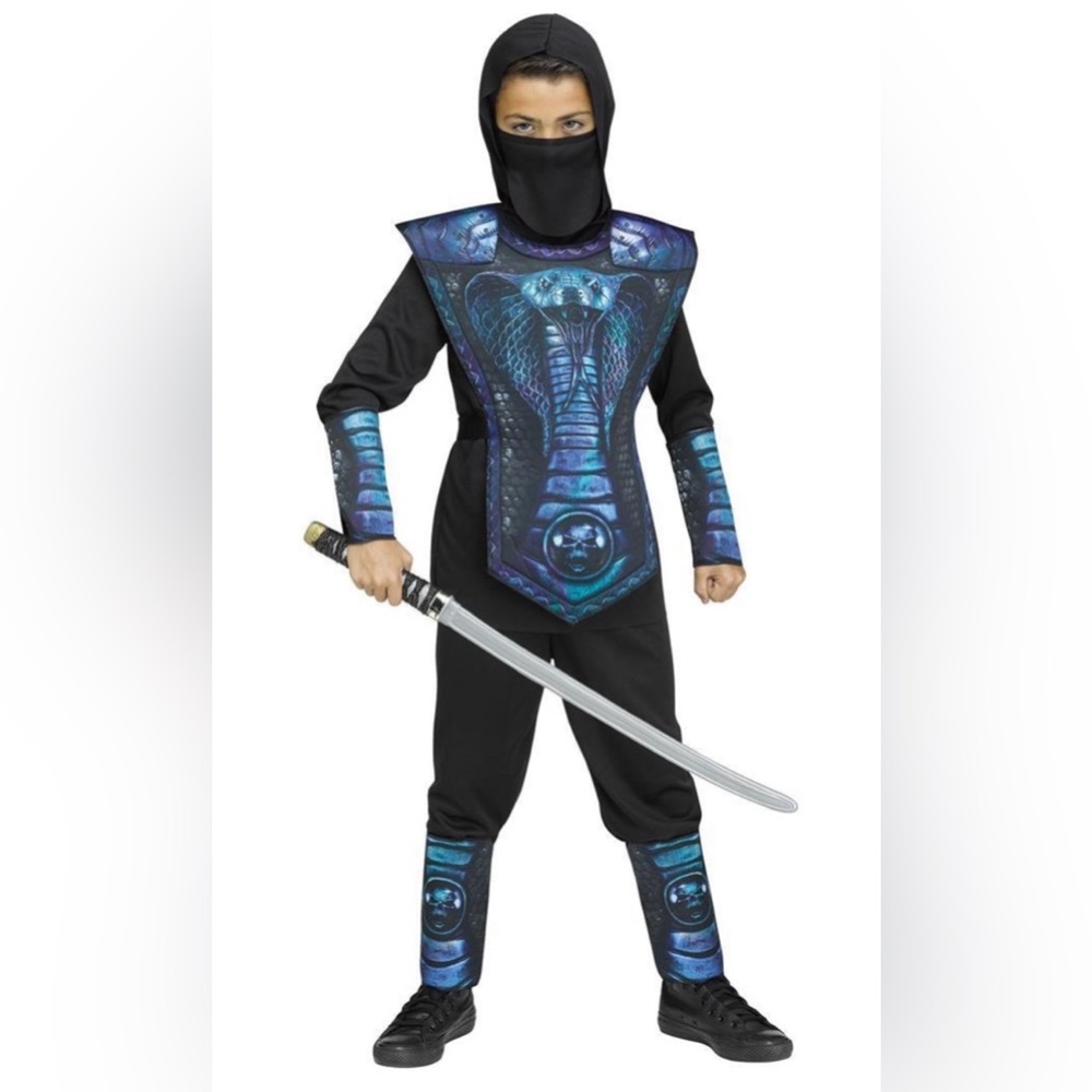 Fun world cobra ninja blue child costume. NWT various sizes(21)